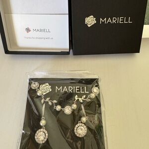 Mariell Silver and White Pearl Necklace